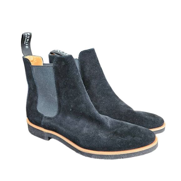 New Republic by Mark McNairy Black Suede Harvey Chelsea Boot 9.5 - Picture 2 of 10
